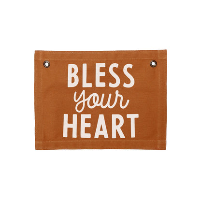 Bless your Heart Small Canvas Flag
