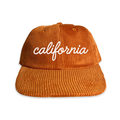 California Cursive Corduroy Cap