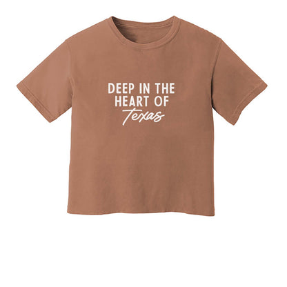 Deep in the Heart of Texas Washed Crop Tee