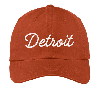 Detroit Cursive Baseball Cap