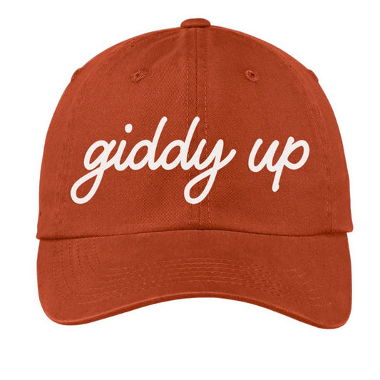 Giddy Up Cursive Baseball Cap