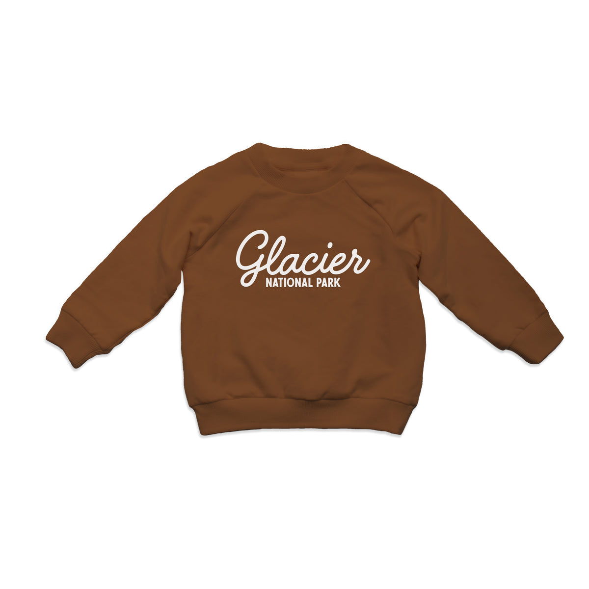 Glacier National Park Cursive Kids Sweatshirt