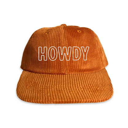 Howdy Outline Corduroy Cap