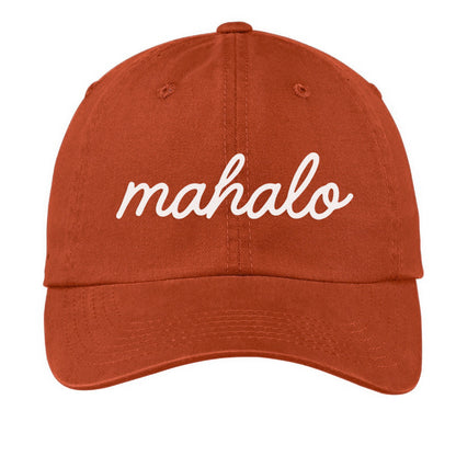 Mahalo Cursive Baseball Cap