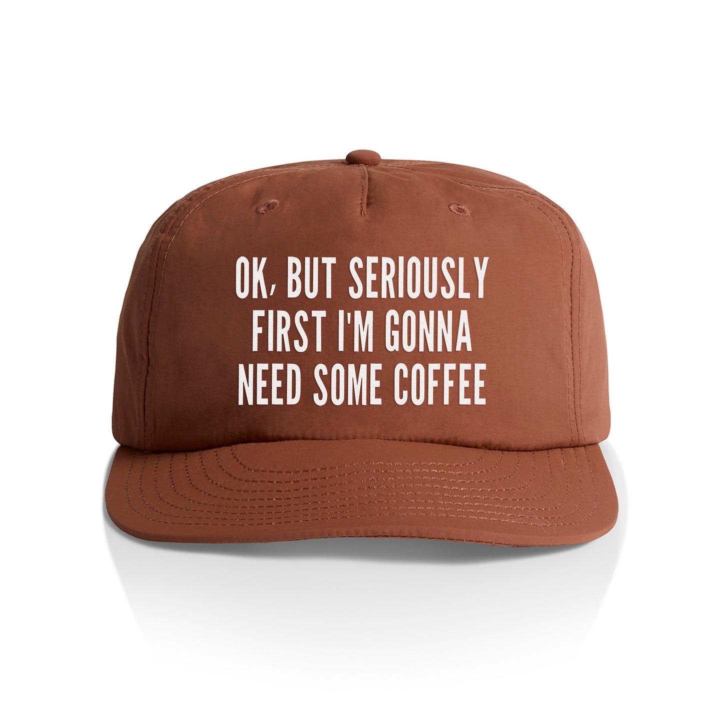 Ok But First Coffee Nylon Snapback