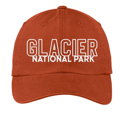 Glacier National Park Outline Baseball Cap
