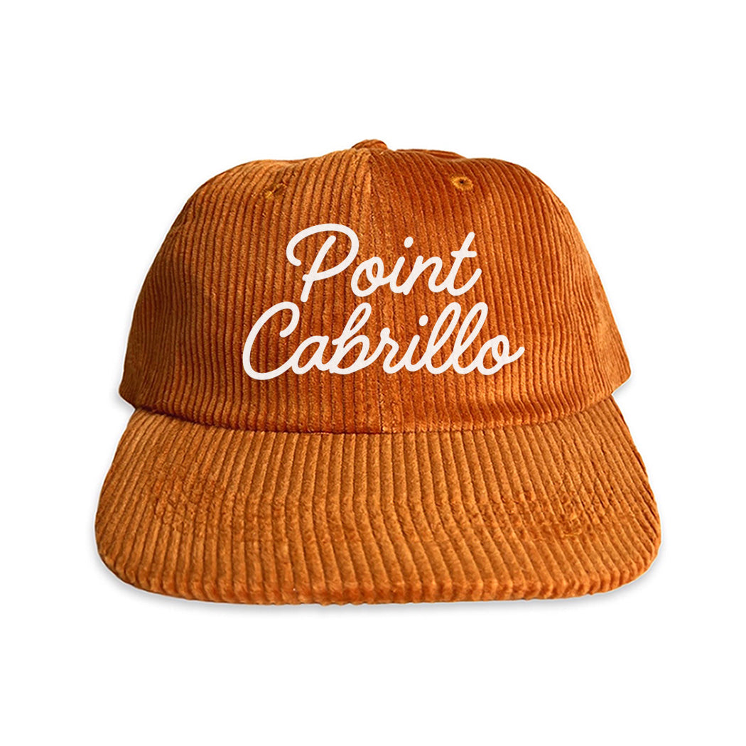 Point Cabrillo Cursive Corduroy Cap