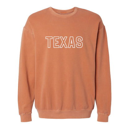 Texas Outline Washed Sweatshirt