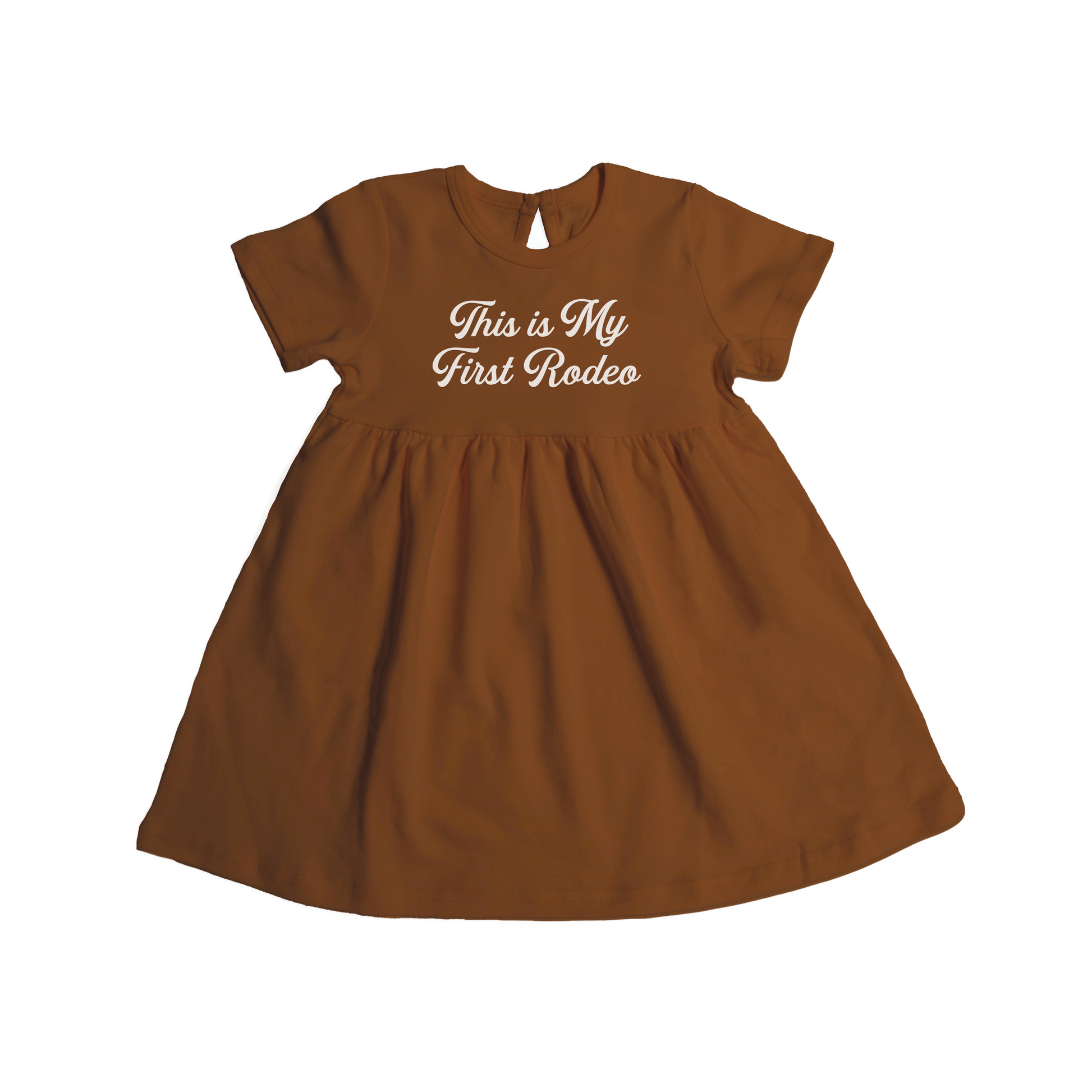 This Is My First Rodeo Kids Dress Rust / 6-12M This Is My First Rodeo Kids Dress Rust / 6-12M