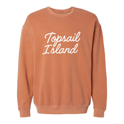 Topsail Island Cursive Washed Sweatshirt