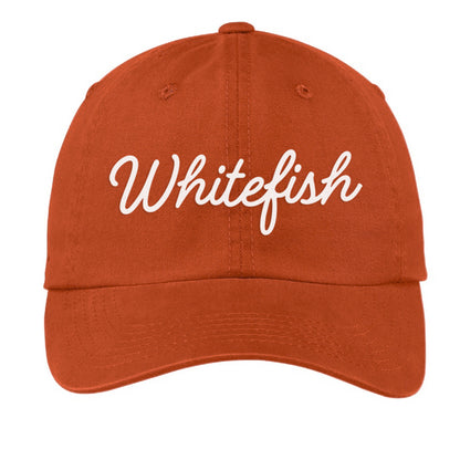 Whitefish Cursive Baseball Cap