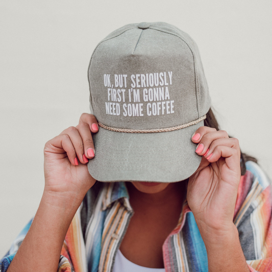 But First Coffee Canvas Trucker