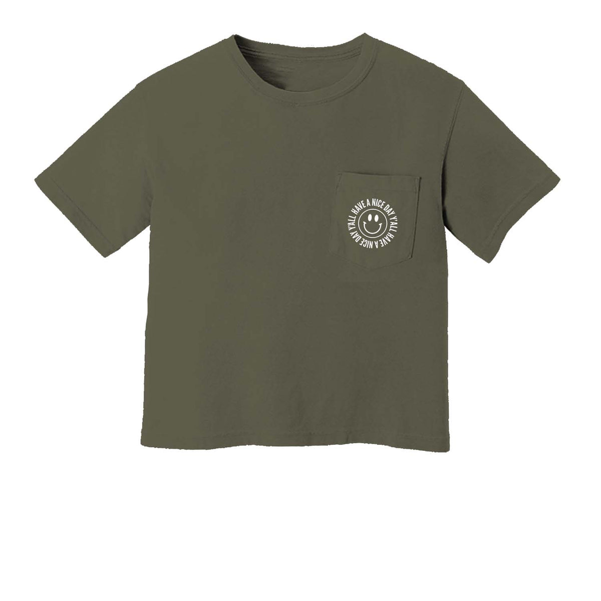 Smile Have a Nice Day Y'all Pocket Tee