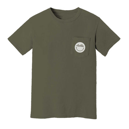 Austin Cursive Smile Pocket Tee