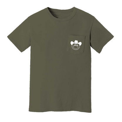 Howdy Cowboy Cursive Pocket Tee