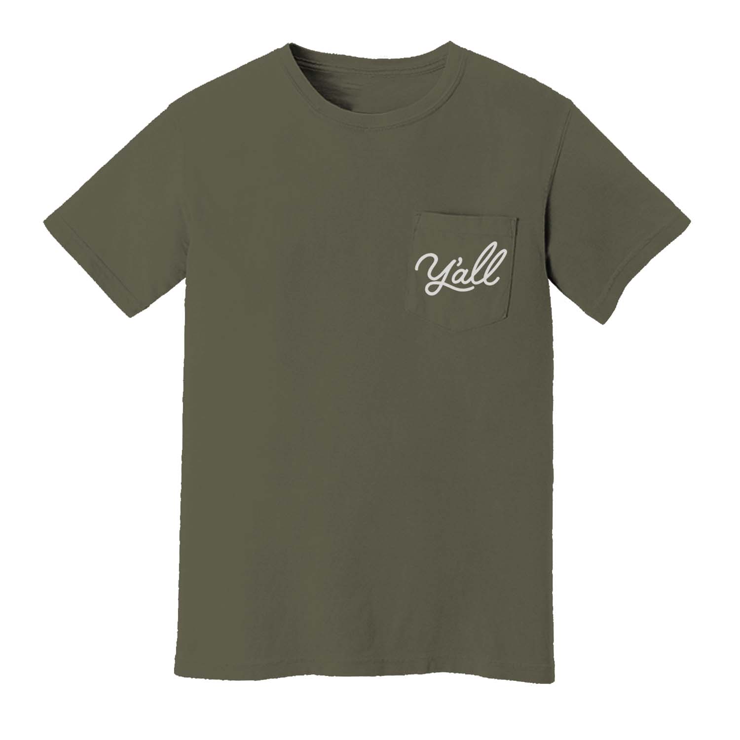 Y'all Cursive Pocket T-Shirt – Frankie Jean