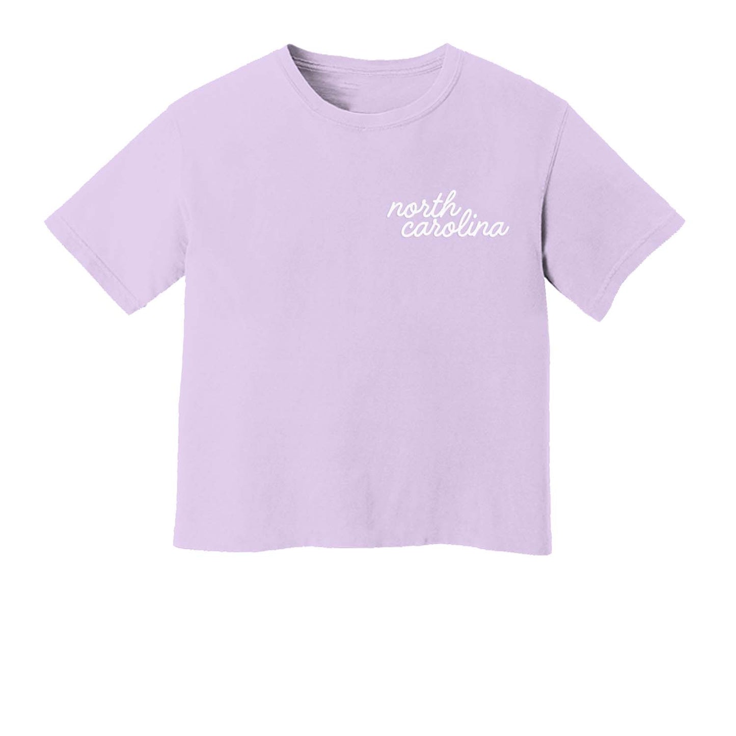 North Carolina Cursive Washed Crop Tee
