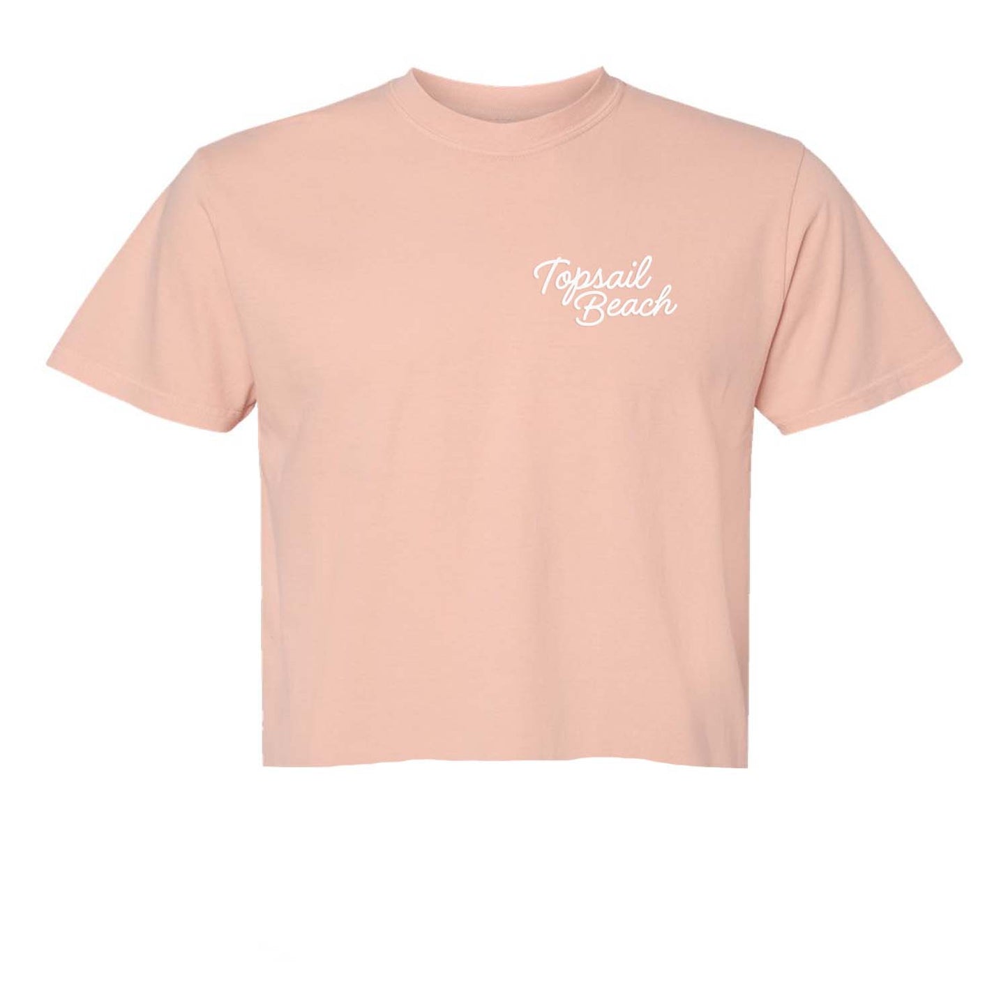 Topsail Beach Cursive Washed Crop Tee