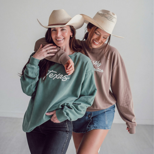 Texas Cursive Washed Sweatshirt