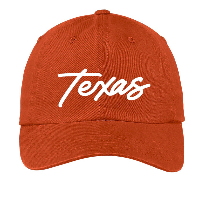 Texas Cursive Baseball Cap