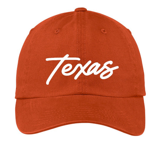 Texas Cursive Baseball Cap
