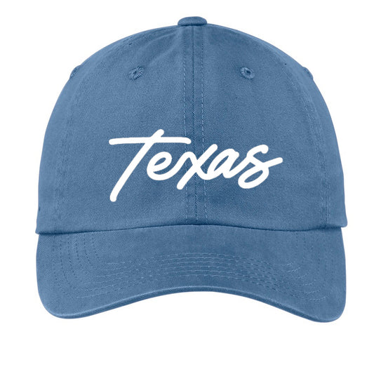 Texas Cursive Baseball Cap