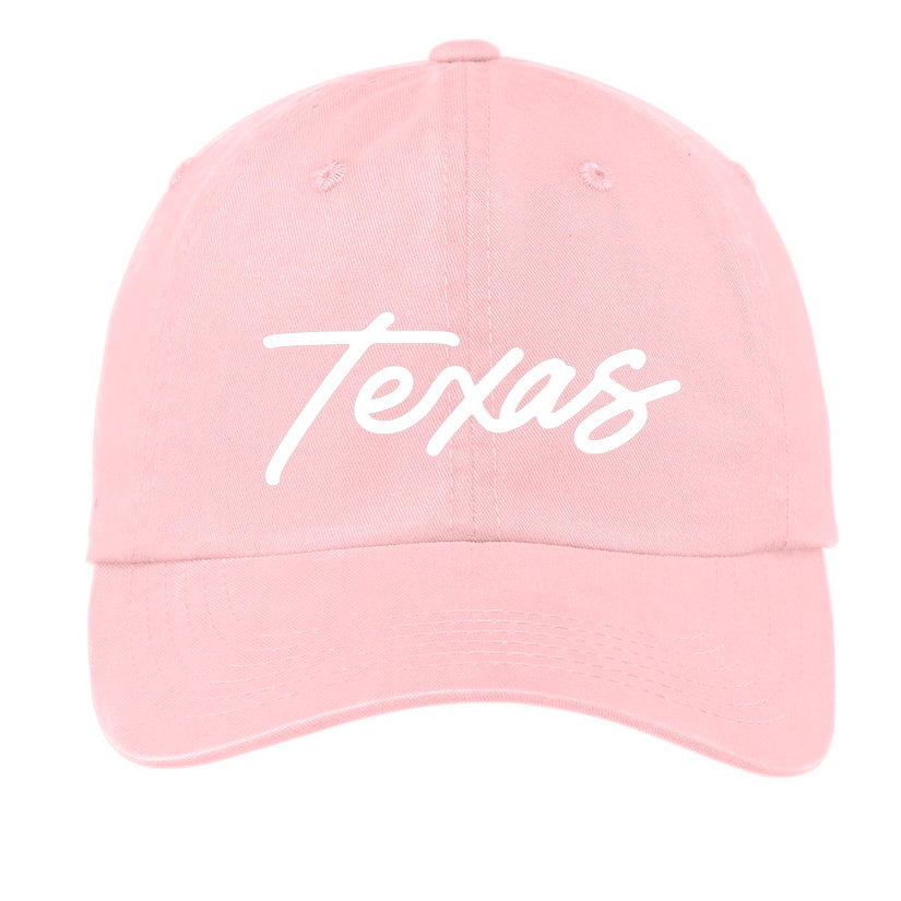 Texas Cursive Baseball Cap