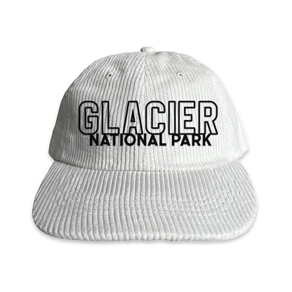 Glacier National Park Outline Corduroy Cap