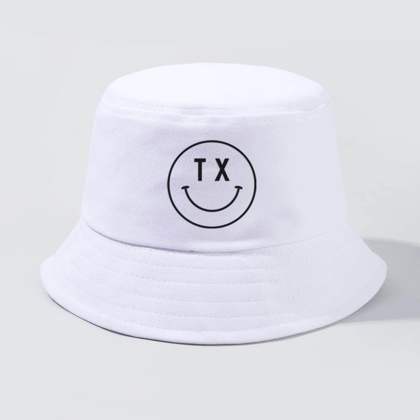 Custom State Initial Smiley Face Bucket Hat Frankie Jean