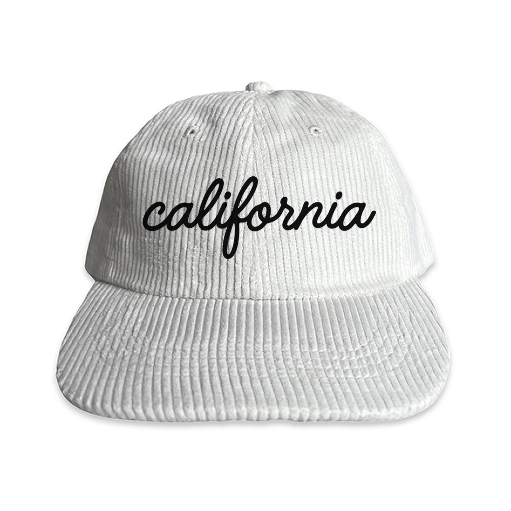 California Cursive Corduroy Cap