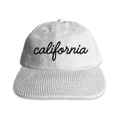 California Cursive Corduroy Cap