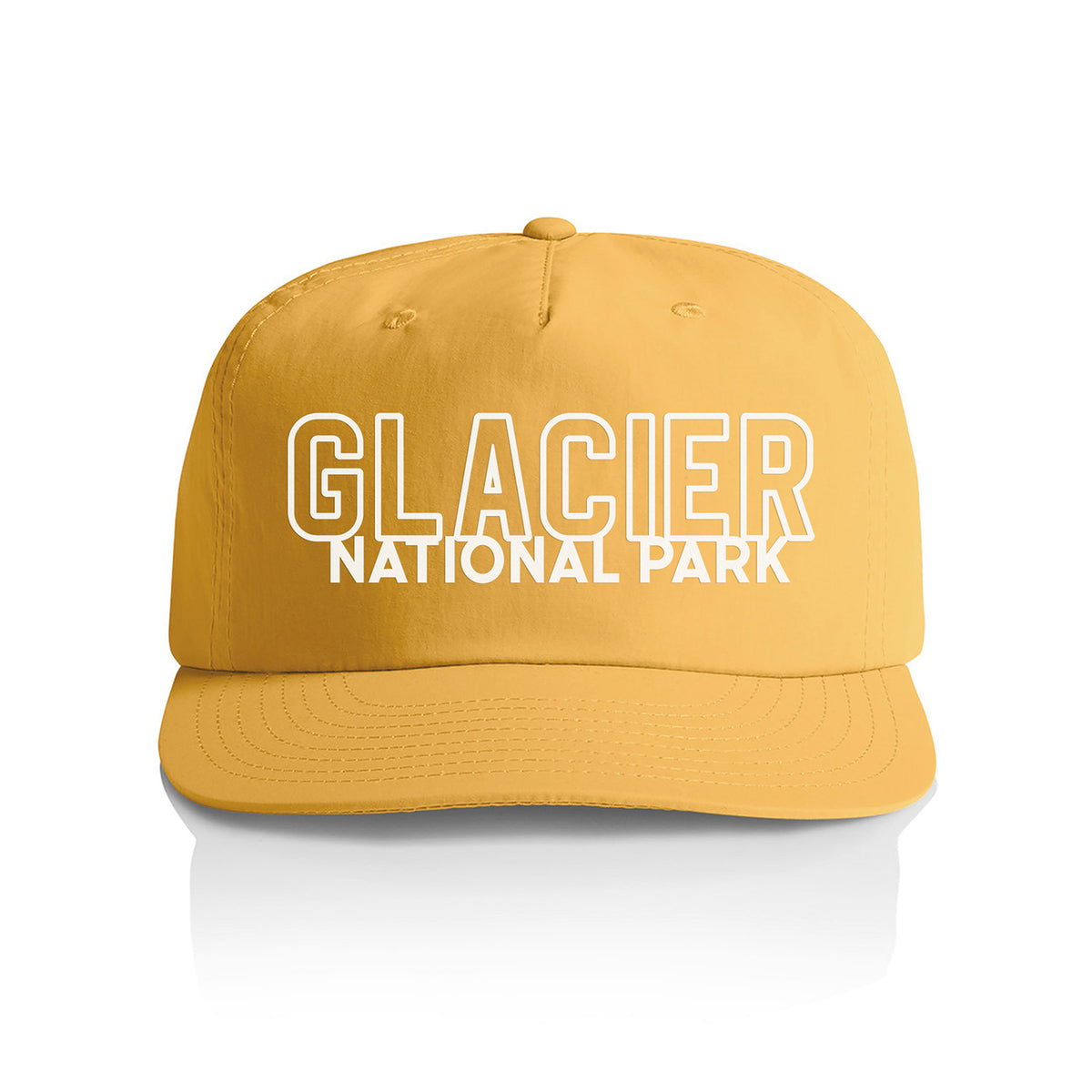 Glacier National Park Outline Nylon Snapback