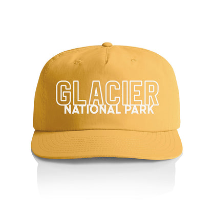 Glacier National Park Outline Nylon Snapback