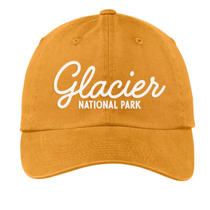 Glacier National Park Cursive Baseball Cap