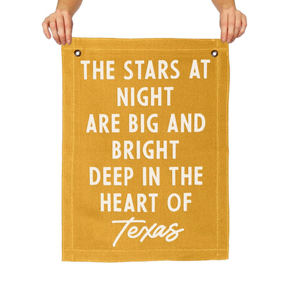 Deep In The Heart of Texas Large Canvas Flag