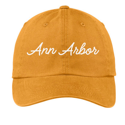 Ann Arbor Cursive Baseball Cap