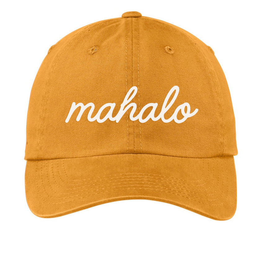 mahalo Cursive Baseball Cap