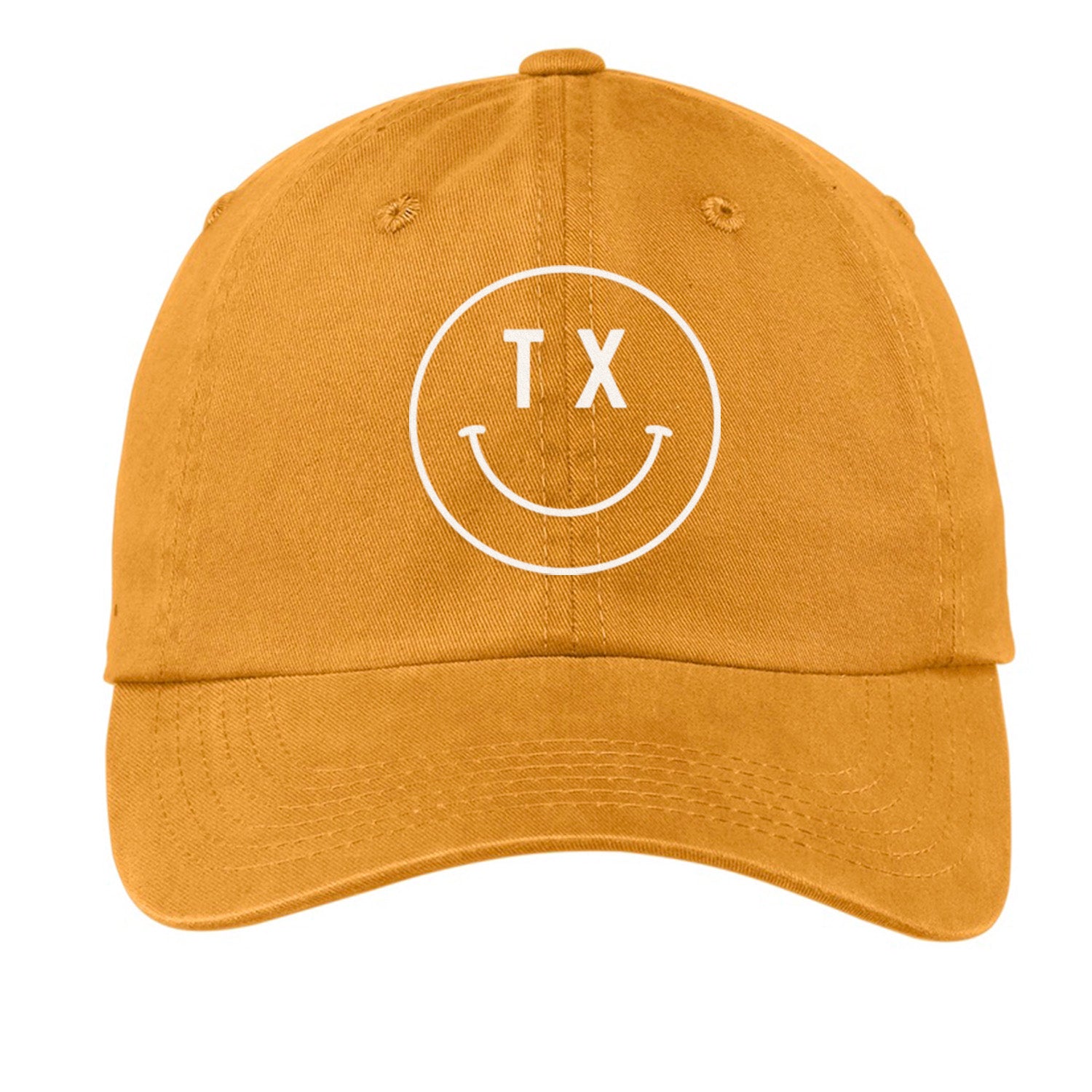 TX - Texas Initial Smiley Face Baseball Cap – Frankie Jean