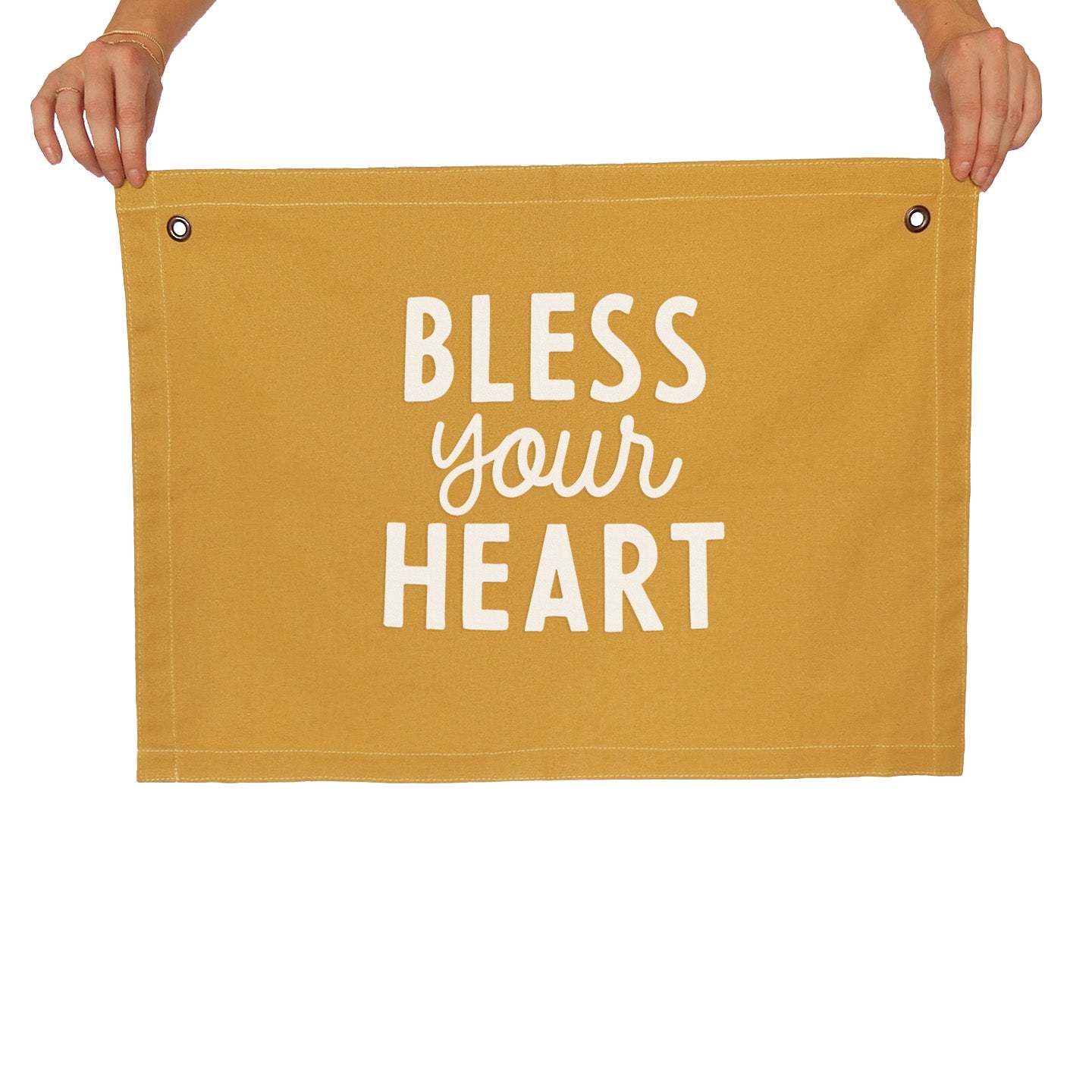 Bless Your Heart Large Canvas Flag