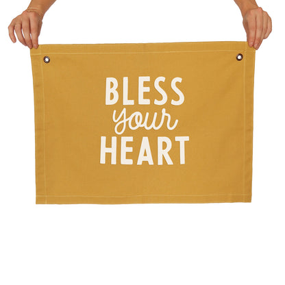 Bless Your Heart Large Canvas Flag