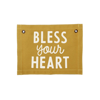 Bless your Heart Small Canvas Flag