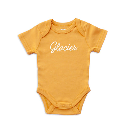 Glacier Cursive Onesie