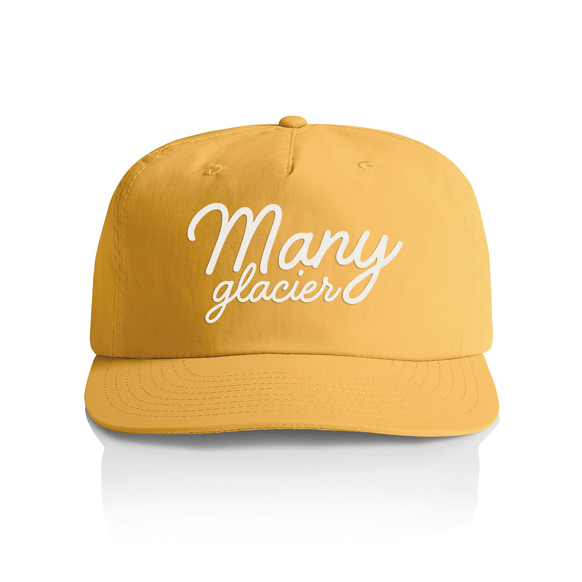 Many Glacier Cursive Nylon Snapback