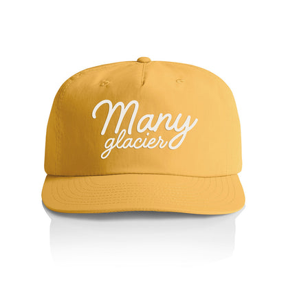 Many Glacier Cursive Nylon Snapback