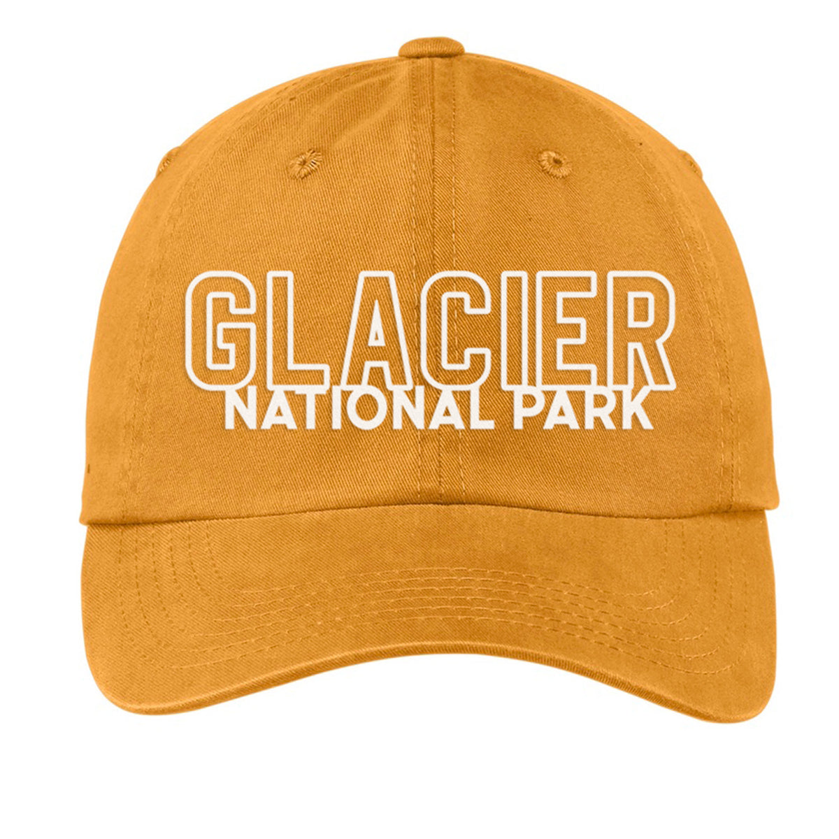 Glacier National Park Outline Baseball Cap