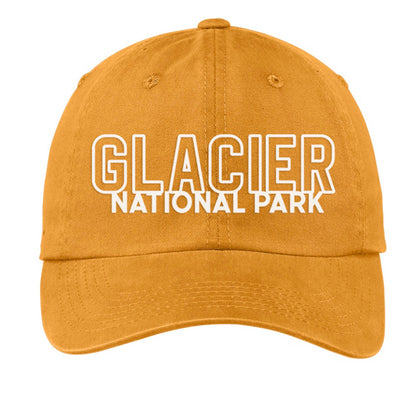 Glacier National Park Outline Baseball Cap