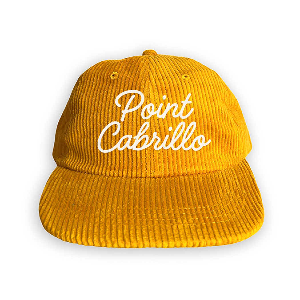 Point Cabrillo Cursive Corduroy Cap