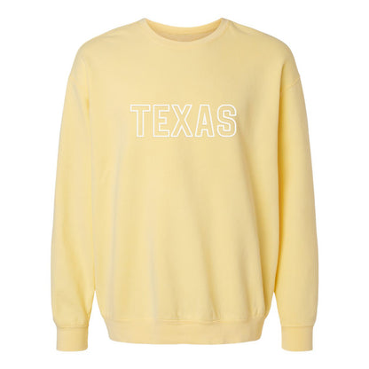Texas Outline Washed Sweatshirt