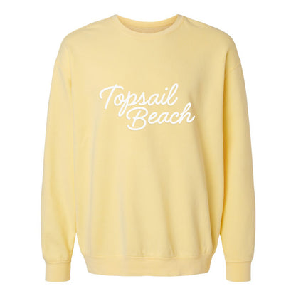 Topsail Beach Cursive Washed Sweatshirt