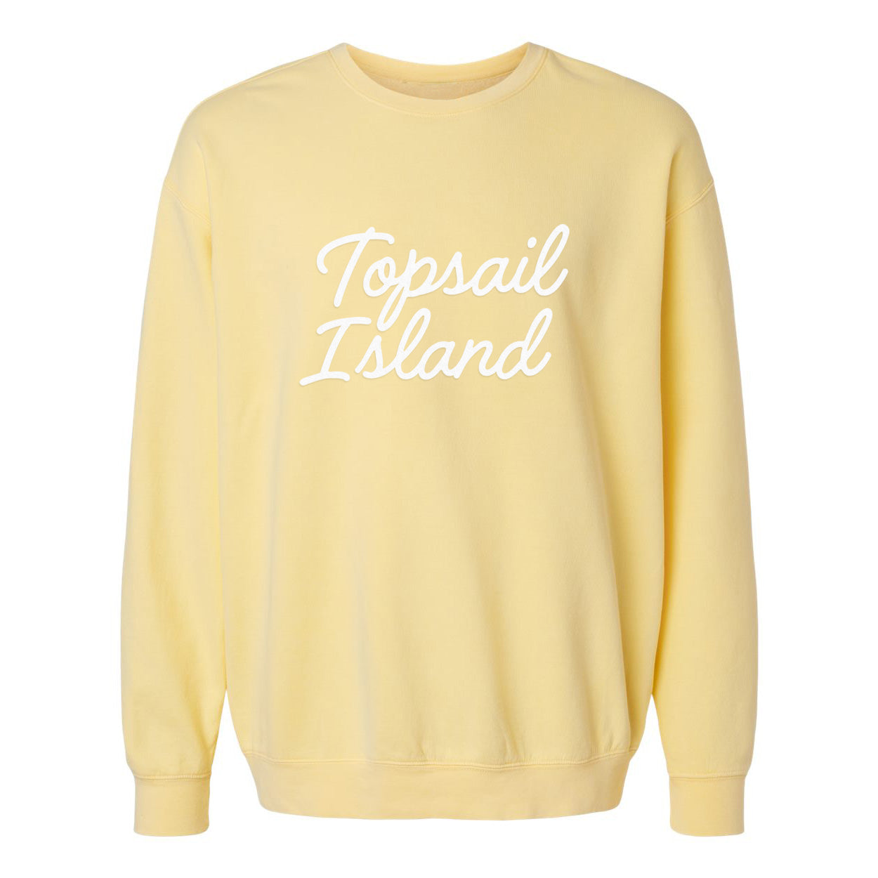 Topsail Island Cursive Washed Sweatshirt